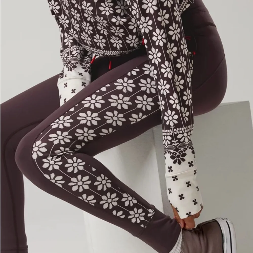 Offline Aerie Warmup high waisted pocket legging & quarter zip matching set, XS